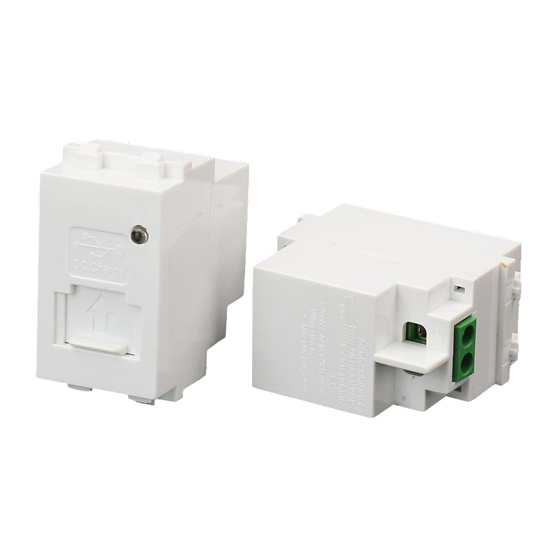 128型USB充電插座地插面板配件250V轉(zhuǎn)5V手機充電插座模組 占1個模塊位