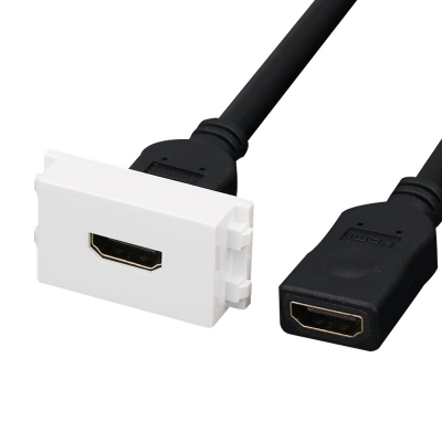 128型地插面板配件HDMI1090P高清帶線20cm多媒體會(huì)議室投影儀模組 占1個(gè)模塊位